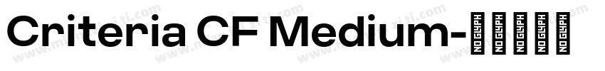 Criteria CF Medium字体转换